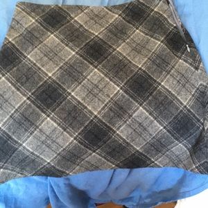 Grey plaid wool lined Esprit skirt.